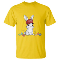 Funny Easter Bunny Wearing Hat American T Shirt