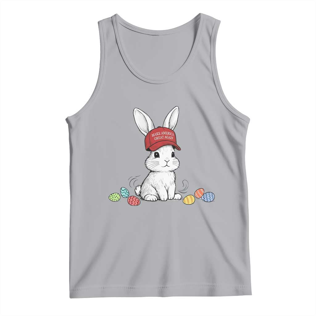 Funny Easter Bunny Wearing Hat American Tank Top