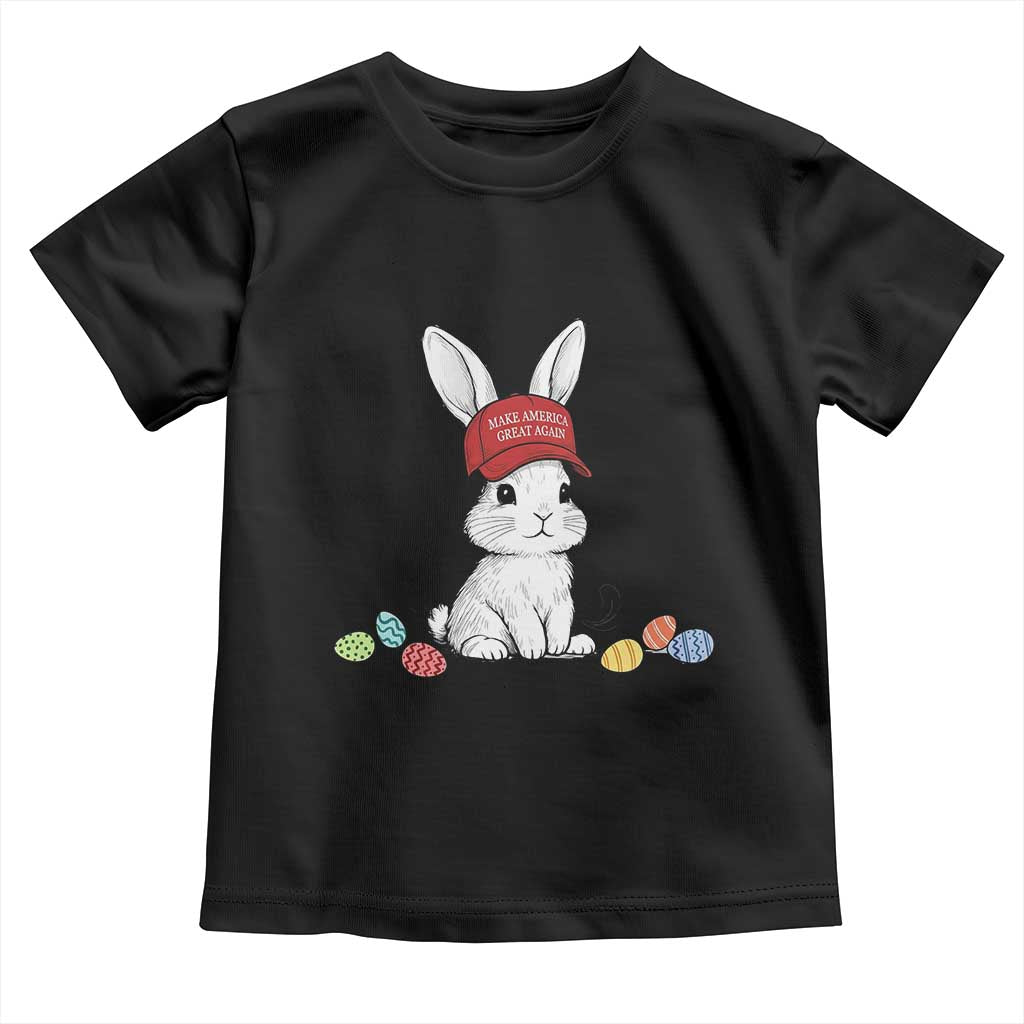 Funny Easter Bunny Wearing Hat American Toddler T Shirt