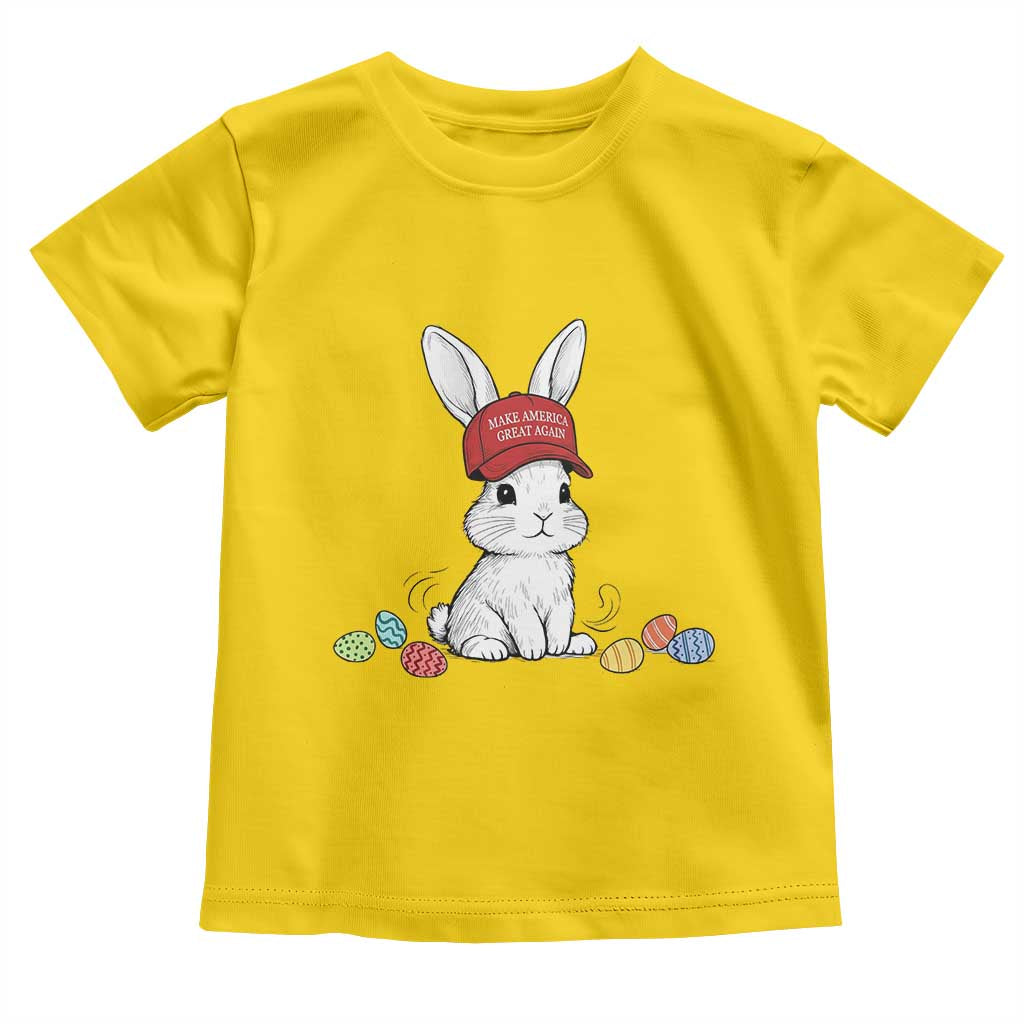 Funny Easter Bunny Wearing Hat American Toddler T Shirt