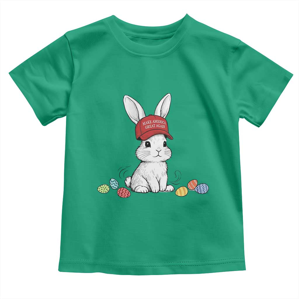 Funny Easter Bunny Wearing Hat American Toddler T Shirt