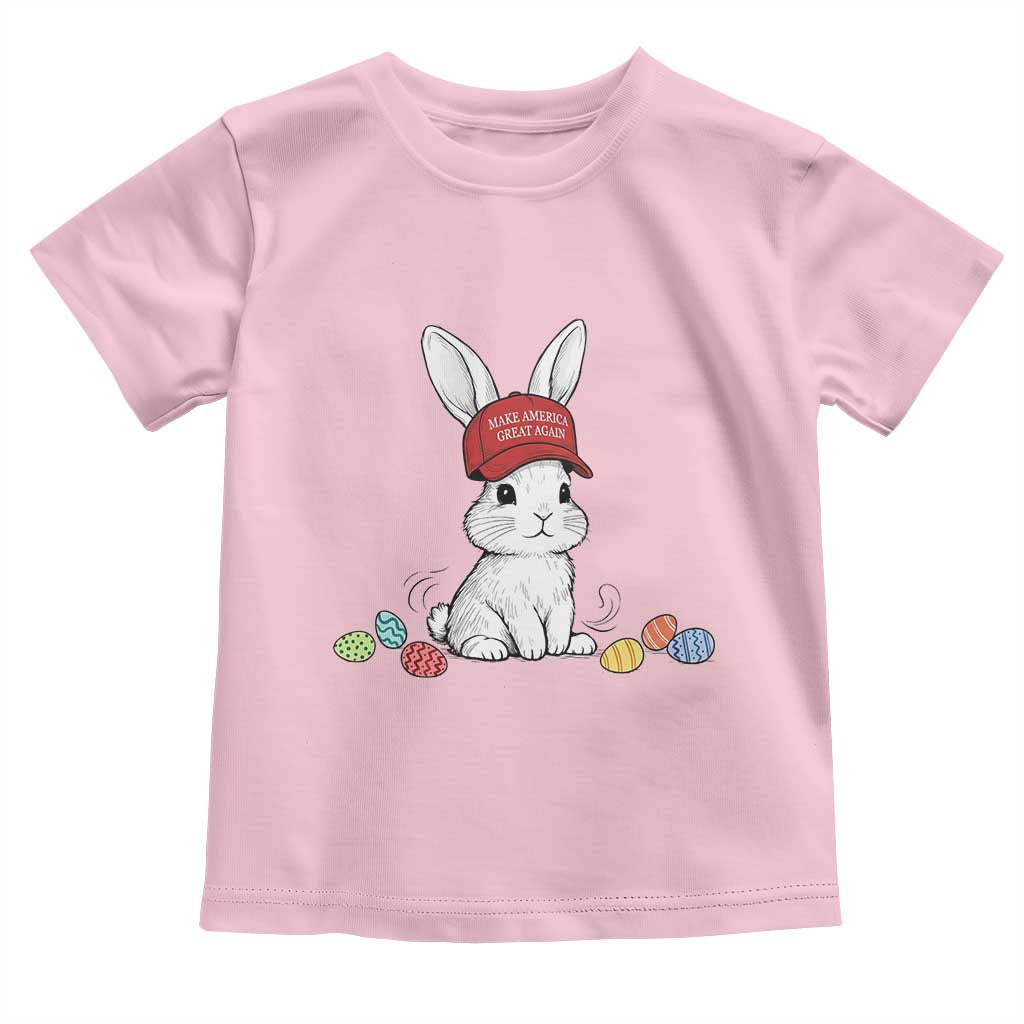 Funny Easter Bunny Wearing Hat American Toddler T Shirt
