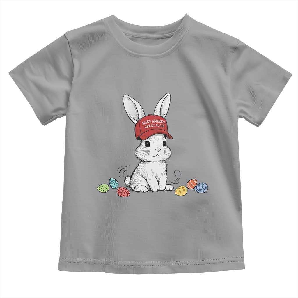 Funny Easter Bunny Wearing Hat American Toddler T Shirt