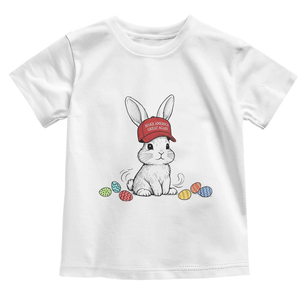 Funny Easter Bunny Wearing Hat American Toddler T Shirt