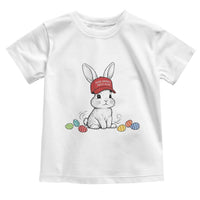Funny Easter Bunny Wearing Hat American Toddler T Shirt