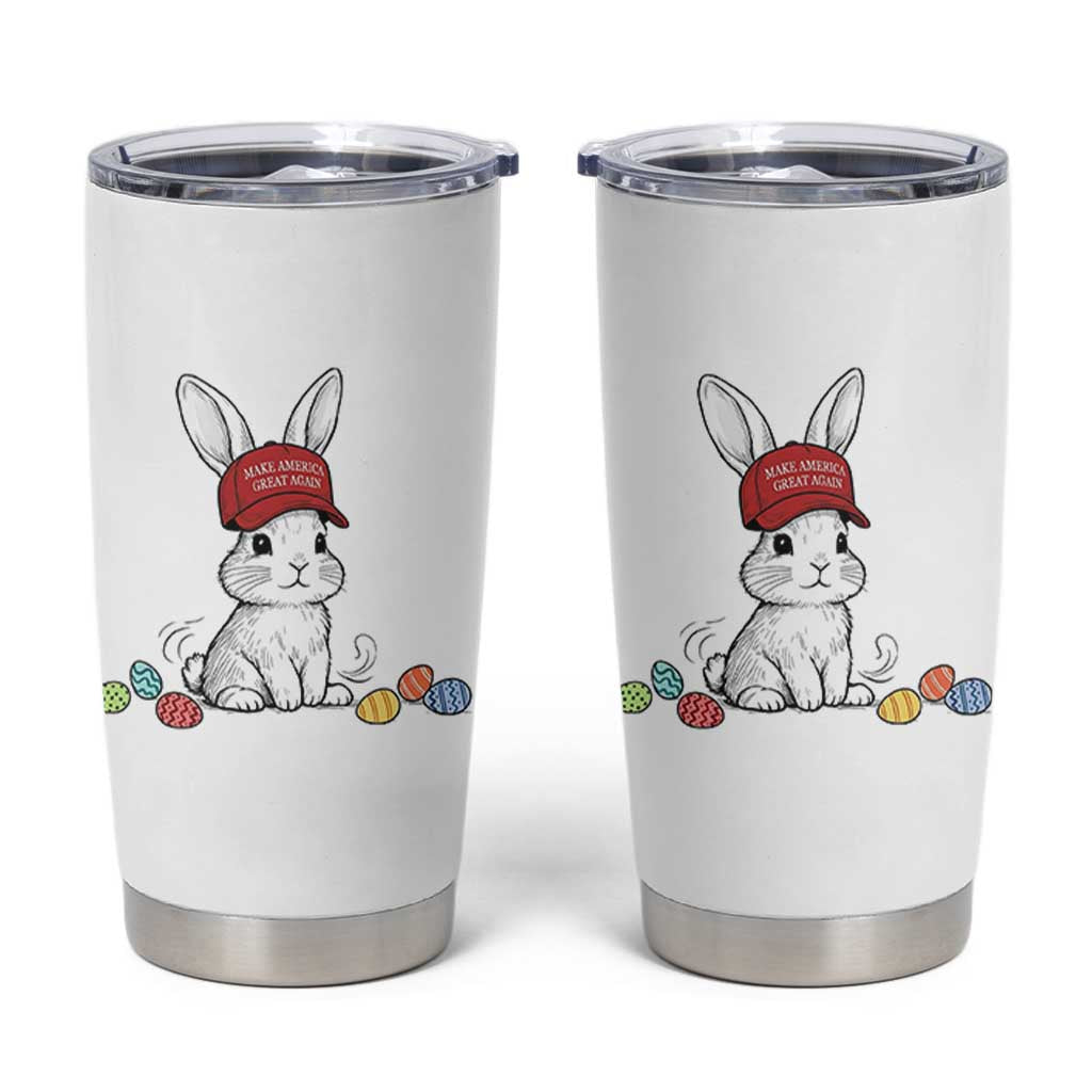 Funny Easter Bunny Wearing Hat American Tumbler Cup