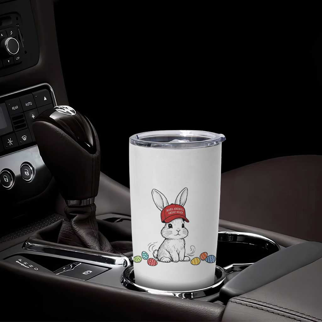Funny Easter Bunny Wearing Hat American Tumbler Cup