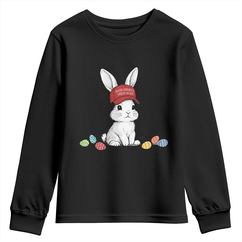 Funny Easter Bunny Wearing Hat American Youth Sweatshirt
