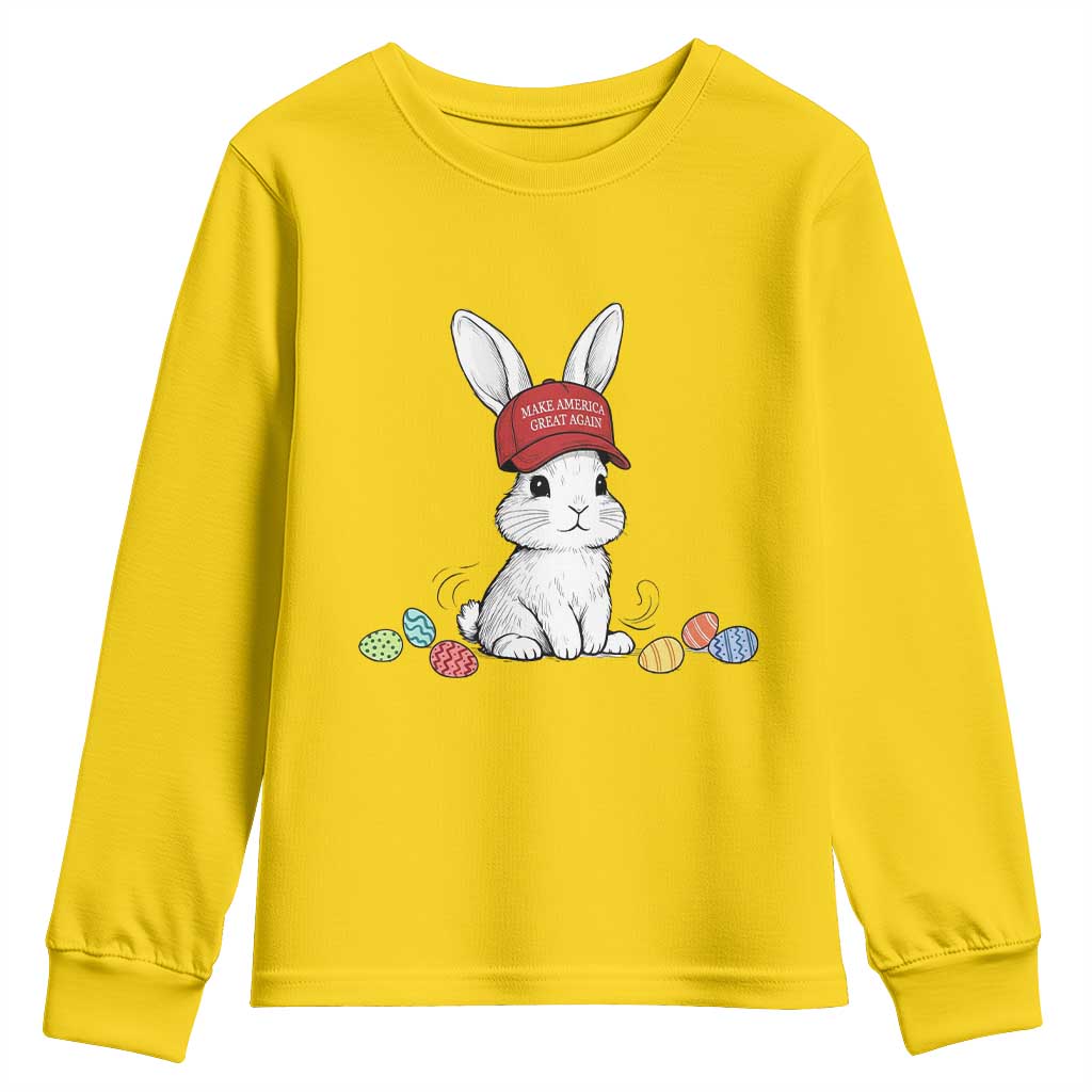 Funny Easter Bunny Wearing Hat American Youth Sweatshirt