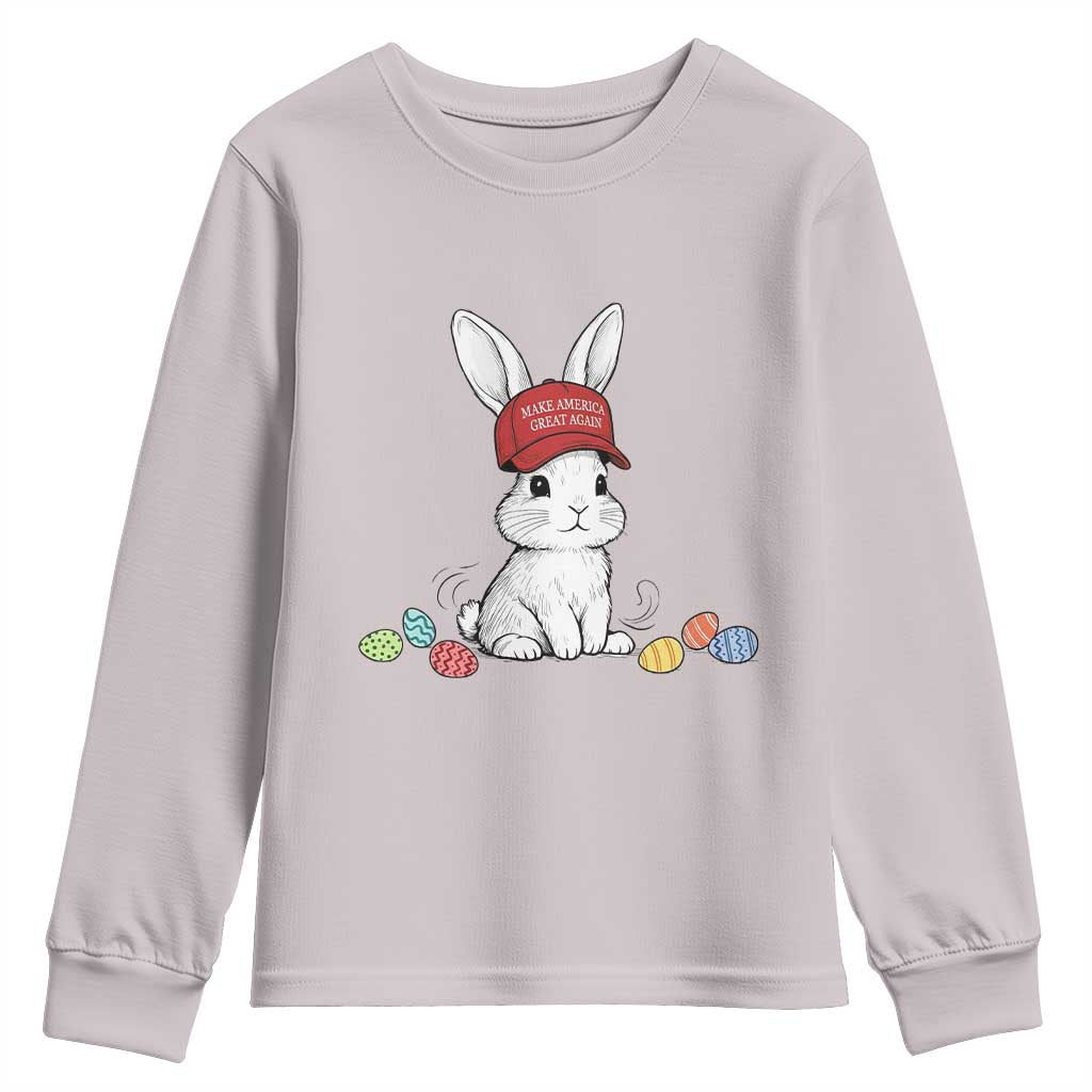 Funny Easter Bunny Wearing Hat American Youth Sweatshirt