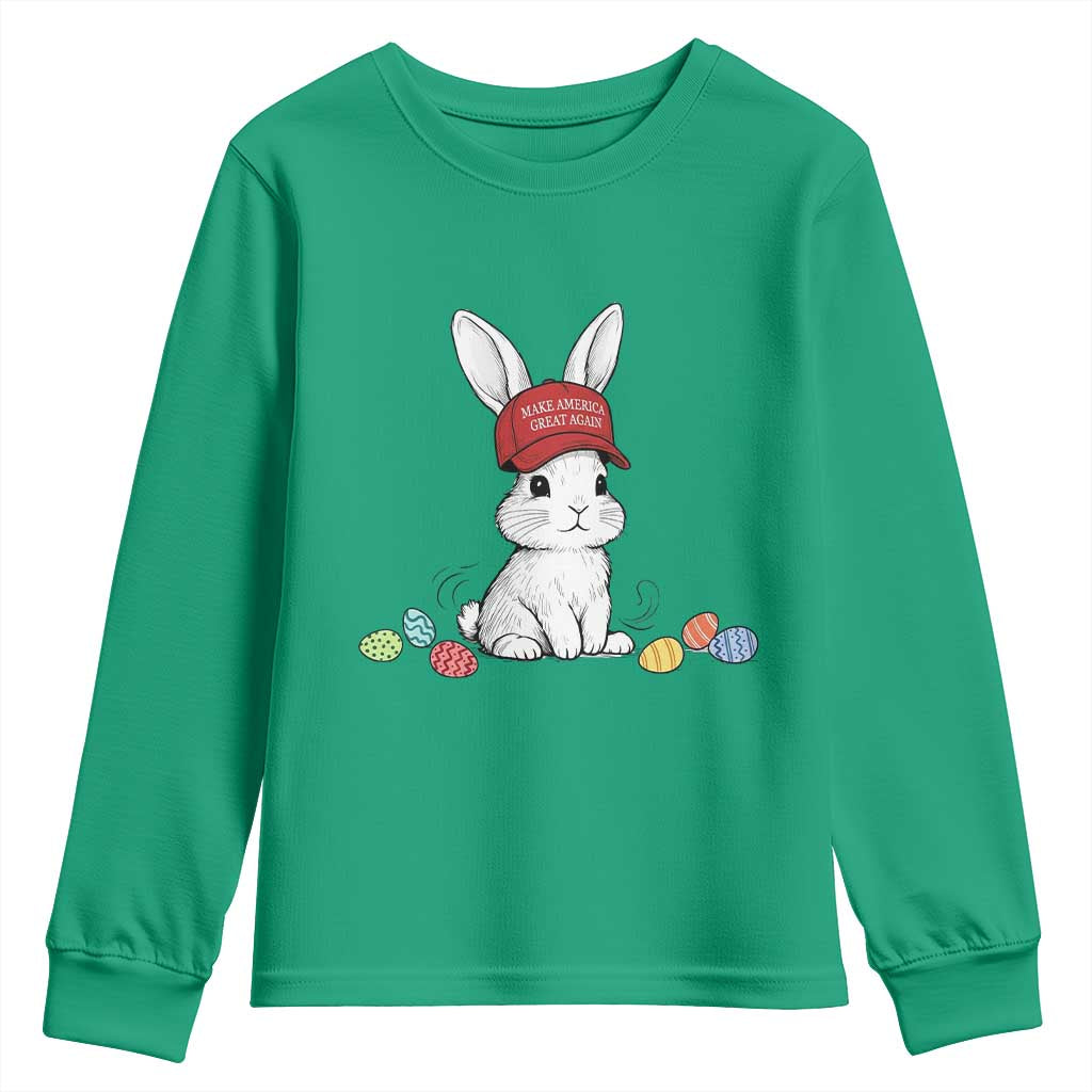 Funny Easter Bunny Wearing Hat American Youth Sweatshirt