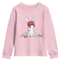 Funny Easter Bunny Wearing Hat American Youth Sweatshirt