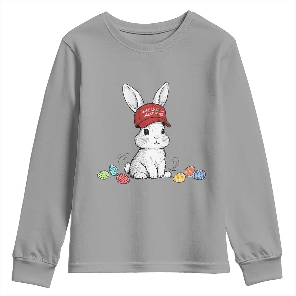 Funny Easter Bunny Wearing Hat American Youth Sweatshirt
