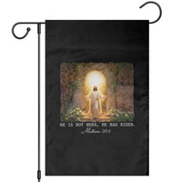 He Is Not Here He Has Risen Garden Flag Easter Christian Jesus
