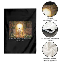 He Is Not Here He Has Risen Garden Flag Easter Christian Jesus