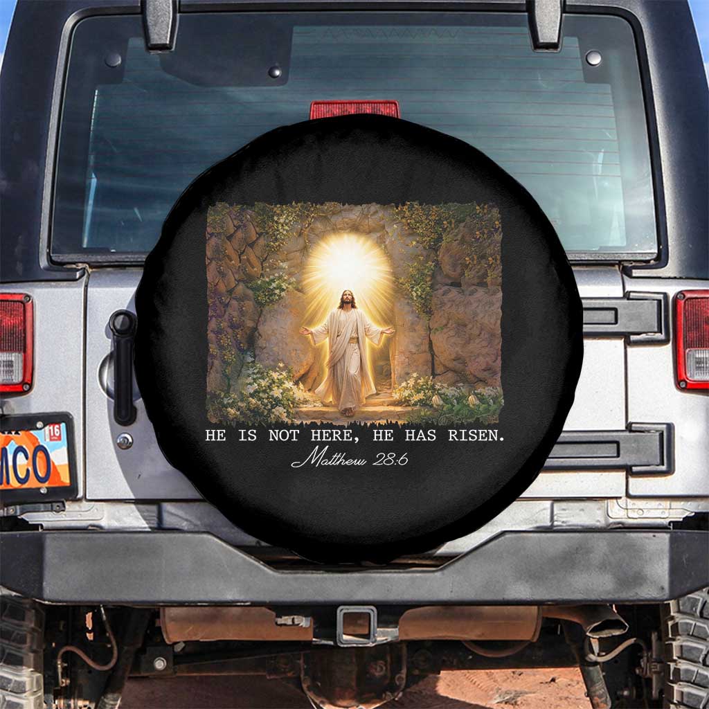 He Is Not Here He Has Risen Spare Tire Cover Easter Christian Jesus