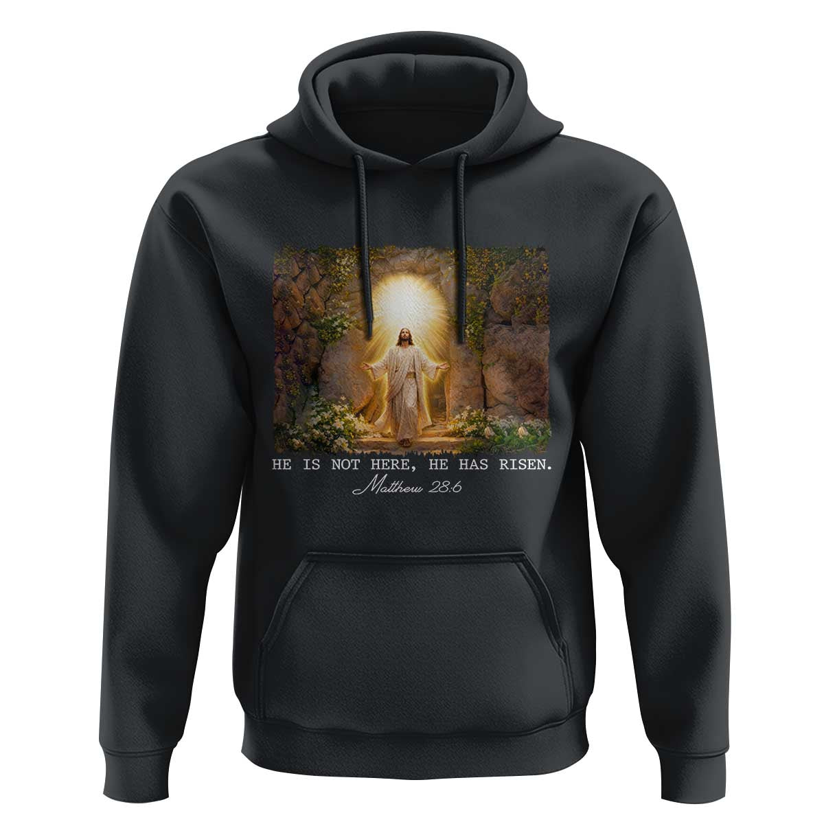 He Is Not Here He Has Risen Hoodie Easter Christian Jesus