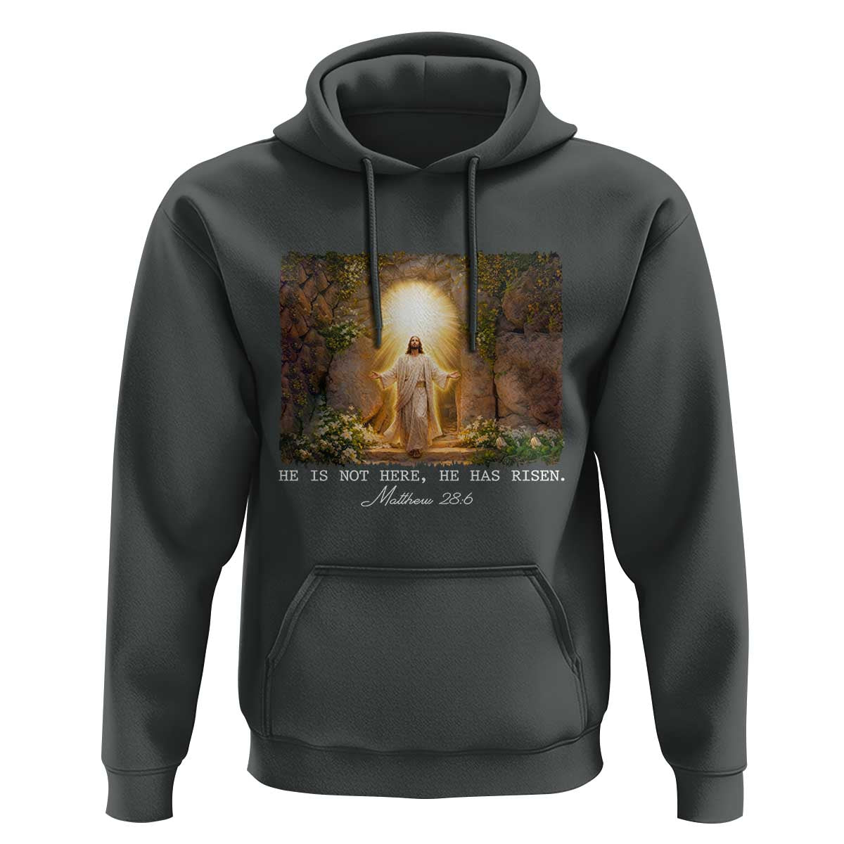He Is Not Here He Has Risen Hoodie Easter Christian Jesus