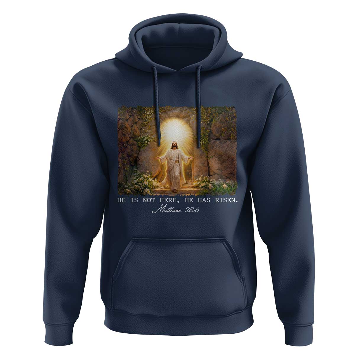He Is Not Here He Has Risen Hoodie Easter Christian Jesus