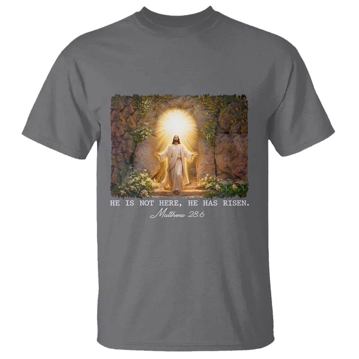 He Is Not Here He Has Risen T Shirt Easter Christian Jesus