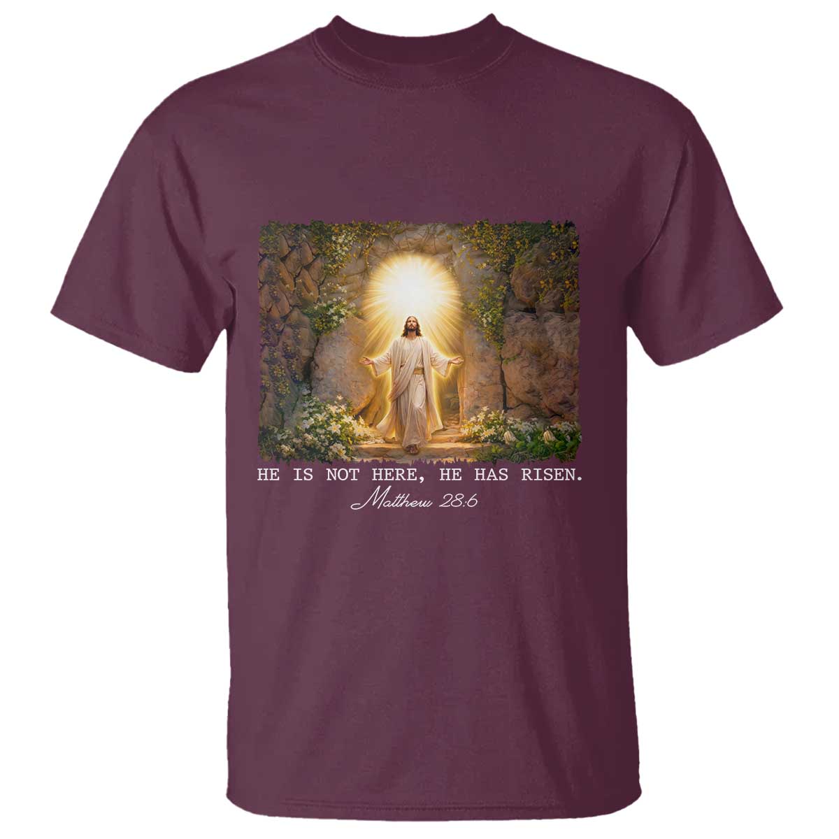 He Is Not Here He Has Risen T Shirt Easter Christian Jesus