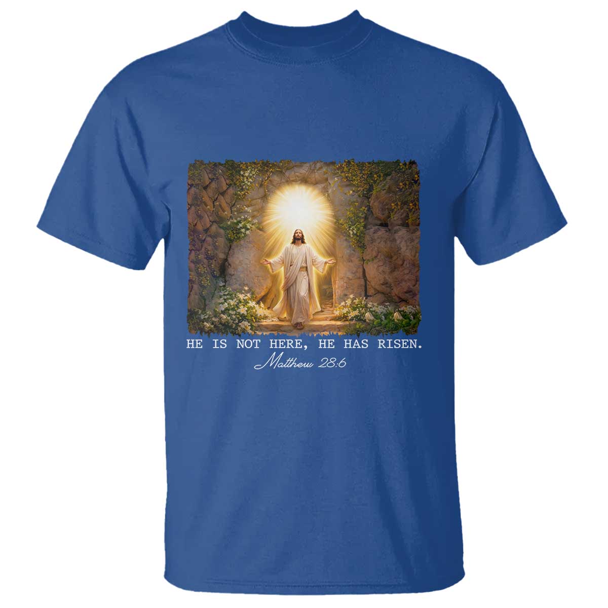 He Is Not Here He Has Risen T Shirt Easter Christian Jesus