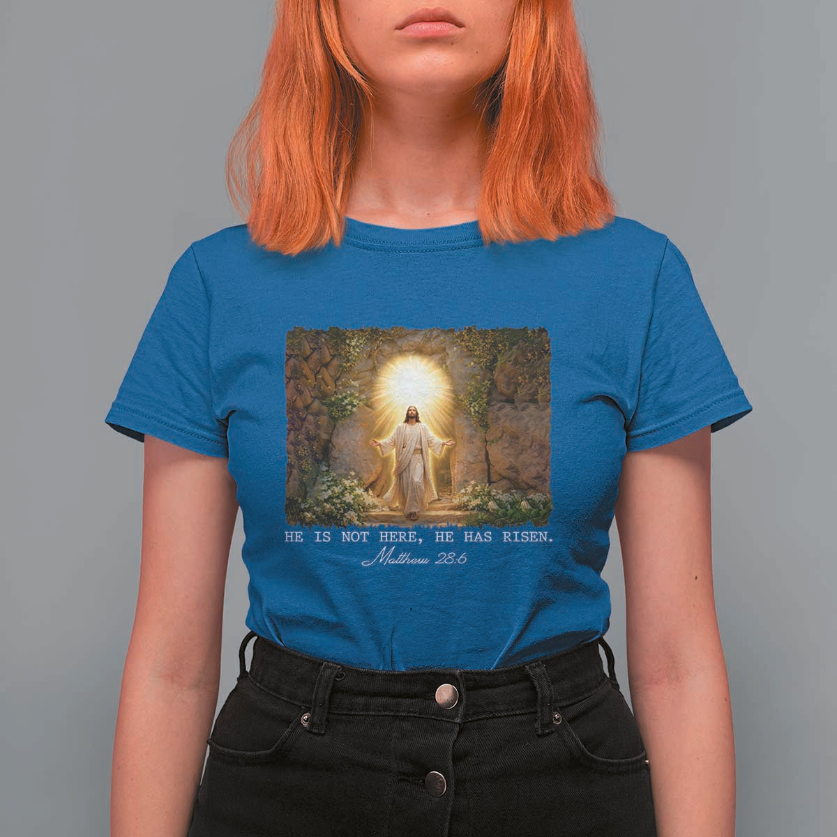 He Is Not Here He Has Risen T Shirt For Women Easter Christian Jesus