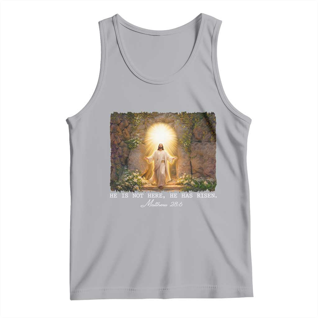 He Is Not Here He Has Risen Tank Top Easter Christian Jesus