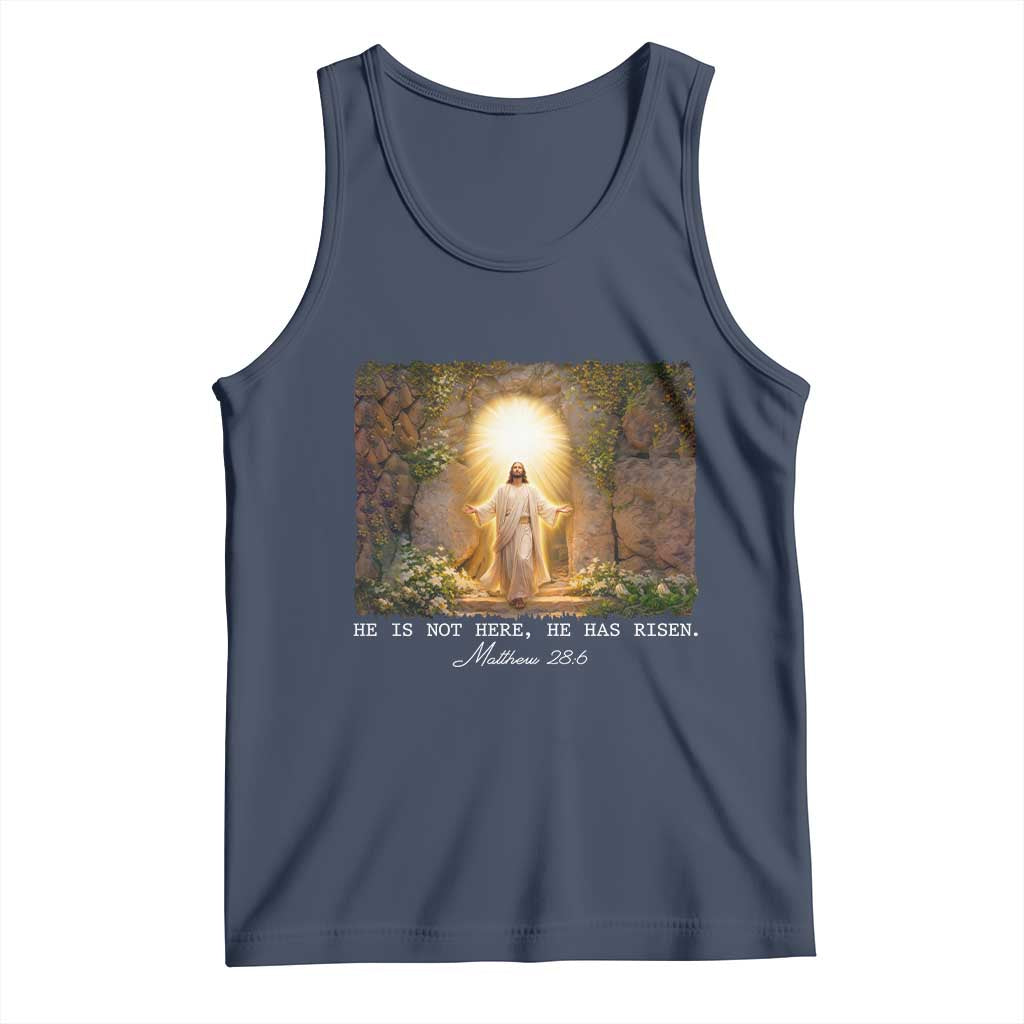 He Is Not Here He Has Risen Tank Top Easter Christian Jesus