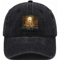 He Is Not Here He Has Risen Washed Cotton Baseball Cap Easter Christian Jesus