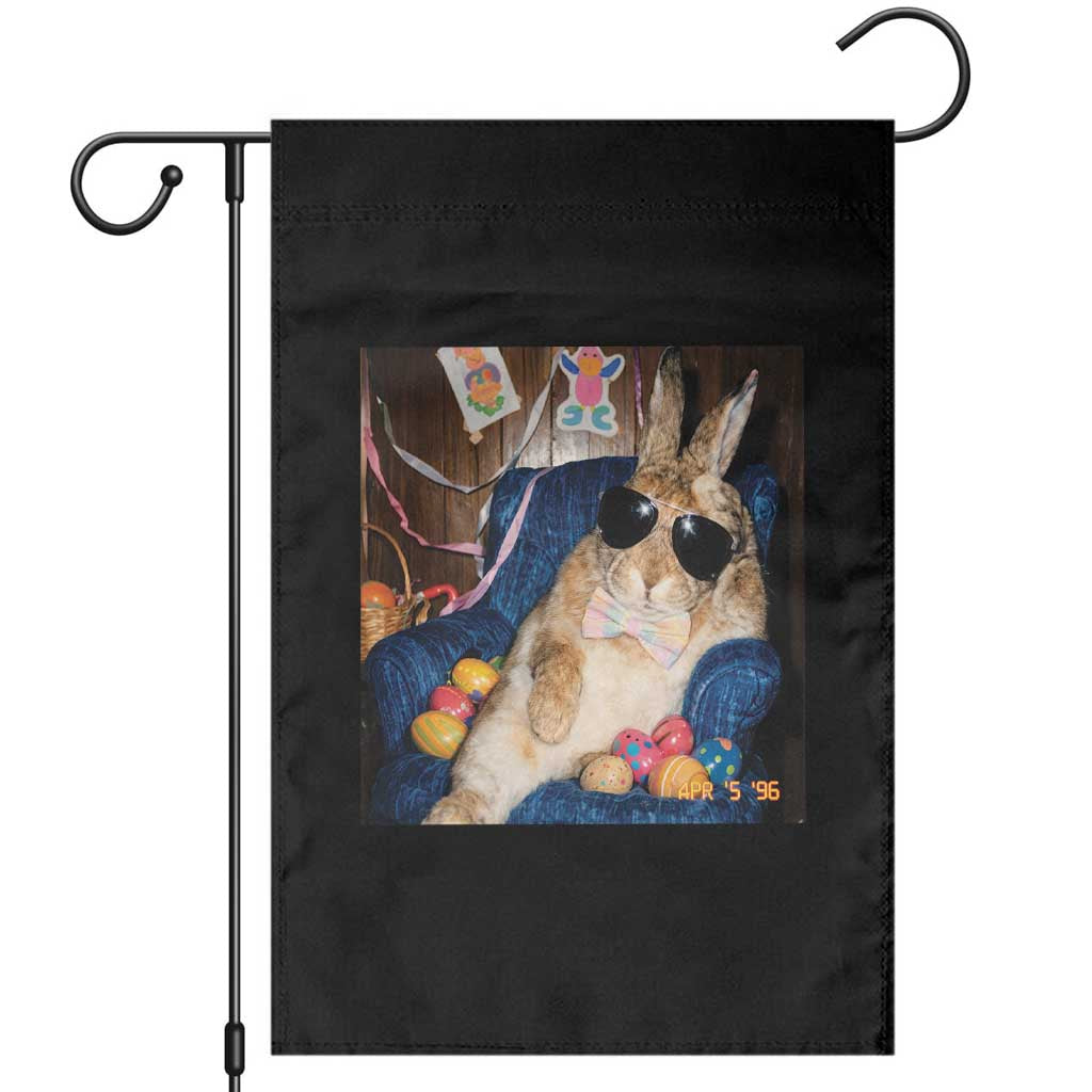 Funny Easter Bunny Sunglasses Graphic Garden Flag