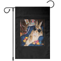 Funny Easter Bunny Sunglasses Graphic Garden Flag