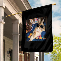 Funny Easter Bunny Sunglasses Graphic Garden Flag