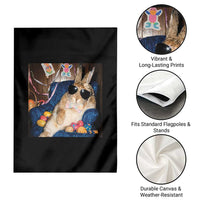 Funny Easter Bunny Sunglasses Graphic Garden Flag