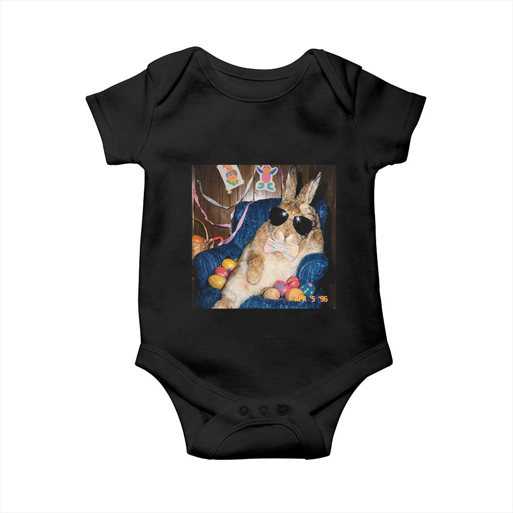 Funny Easter Bunny Sunglasses Graphic Baby Onesie