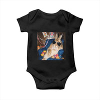 Funny Easter Bunny Sunglasses Graphic Baby Onesie