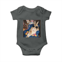 Funny Easter Bunny Sunglasses Graphic Baby Onesie