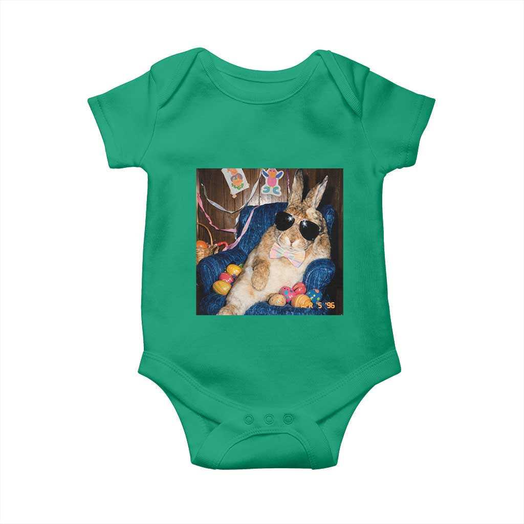 Funny Easter Bunny Sunglasses Graphic Baby Onesie