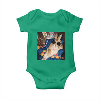 Funny Easter Bunny Sunglasses Graphic Baby Onesie