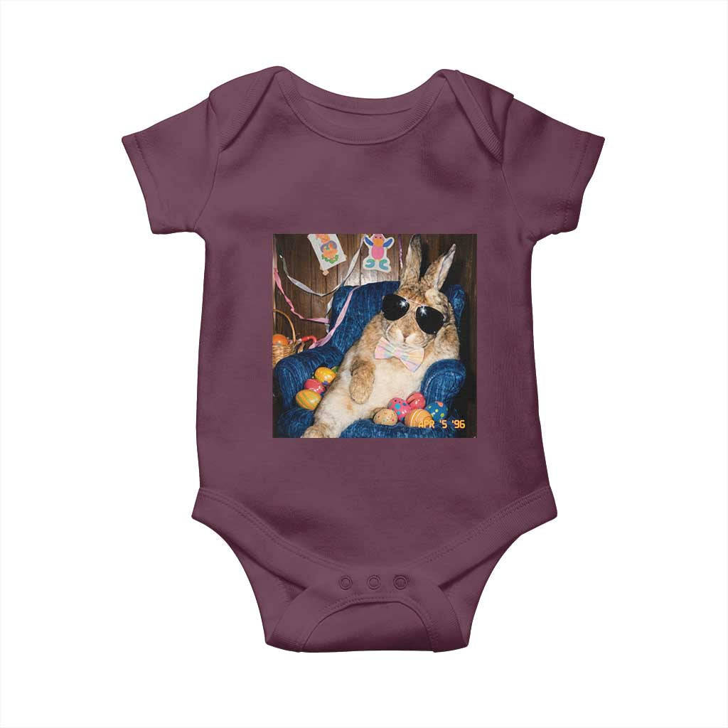 Funny Easter Bunny Sunglasses Graphic Baby Onesie