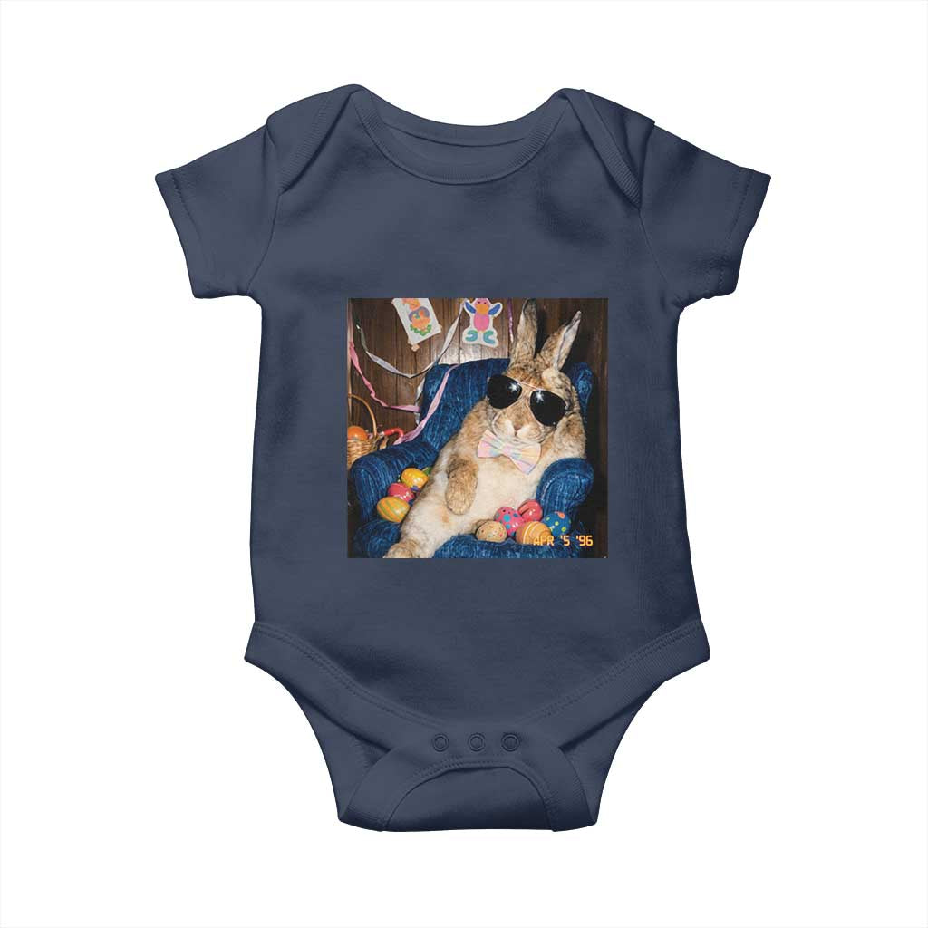 Funny Easter Bunny Sunglasses Graphic Baby Onesie