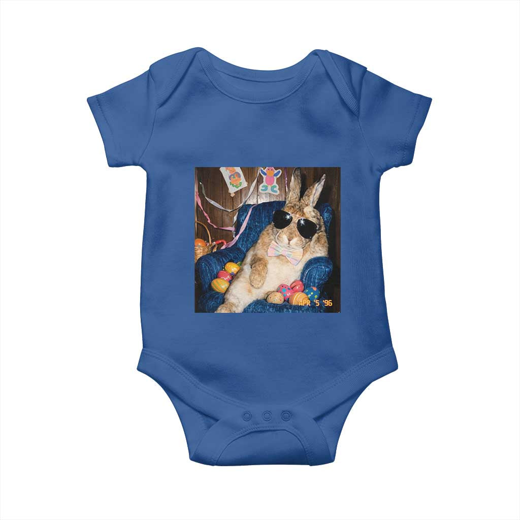 Funny Easter Bunny Sunglasses Graphic Baby Onesie