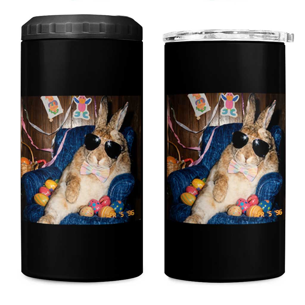 Funny Easter Bunny Sunglasses Graphic 4 in 1 Can Cooler Tumbler