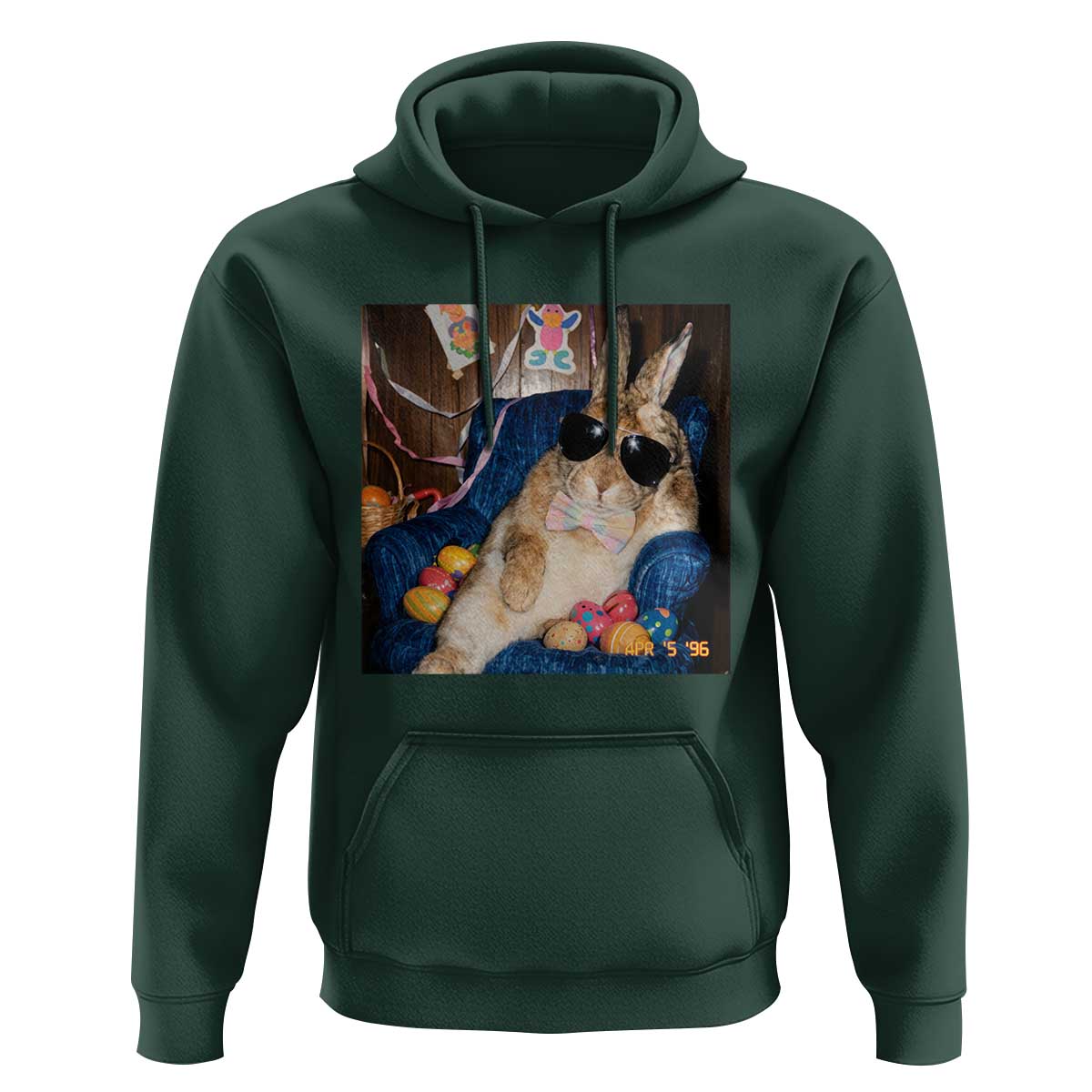 Funny Easter Bunny Sunglasses Graphic Hoodie