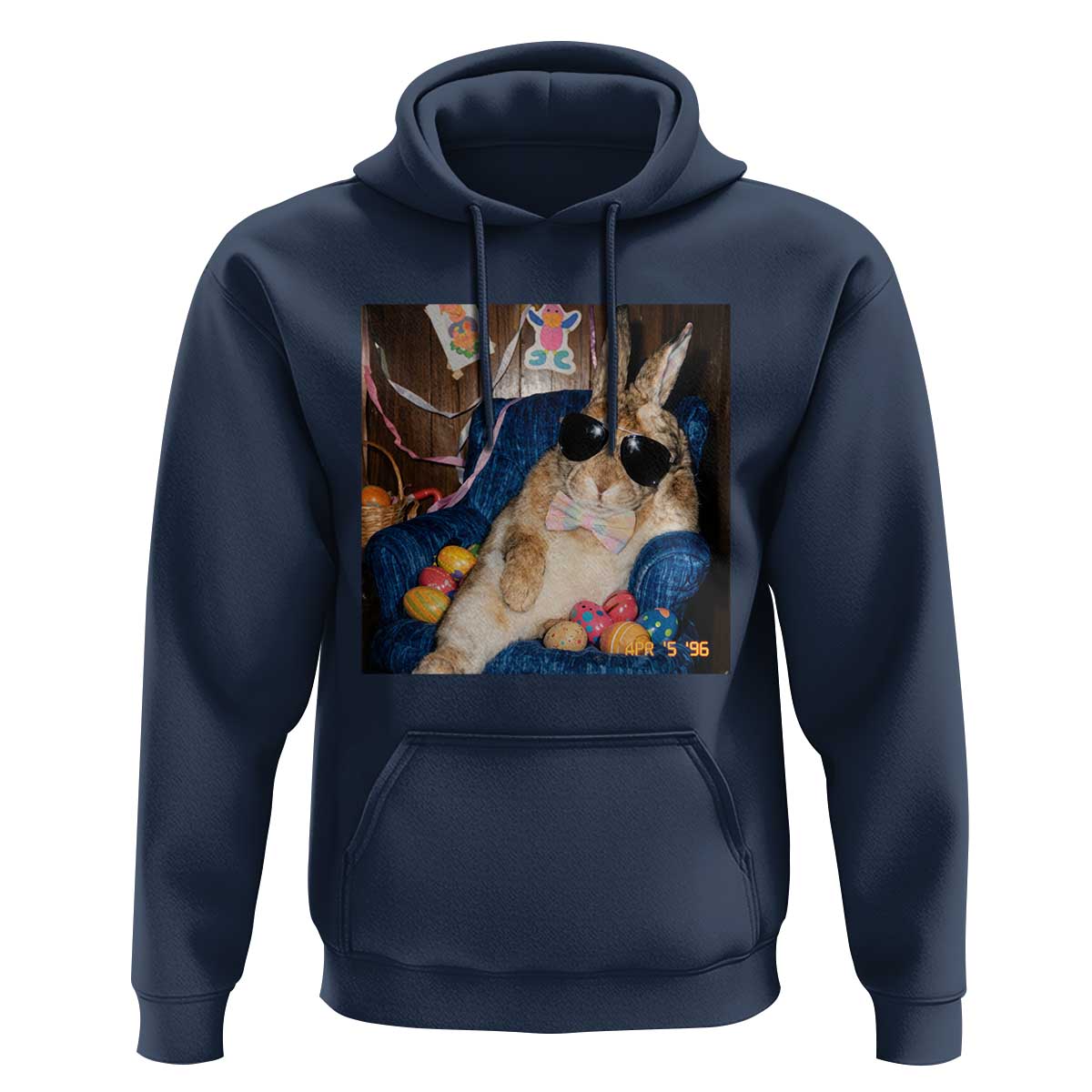 Funny Easter Bunny Sunglasses Graphic Hoodie
