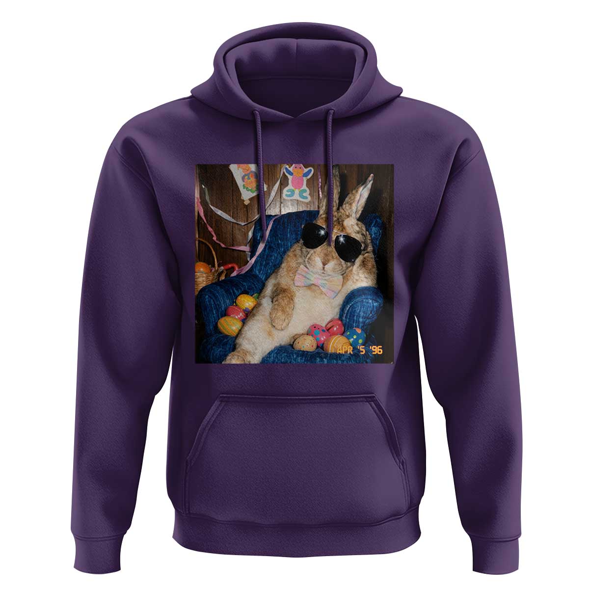 Funny Easter Bunny Sunglasses Graphic Hoodie