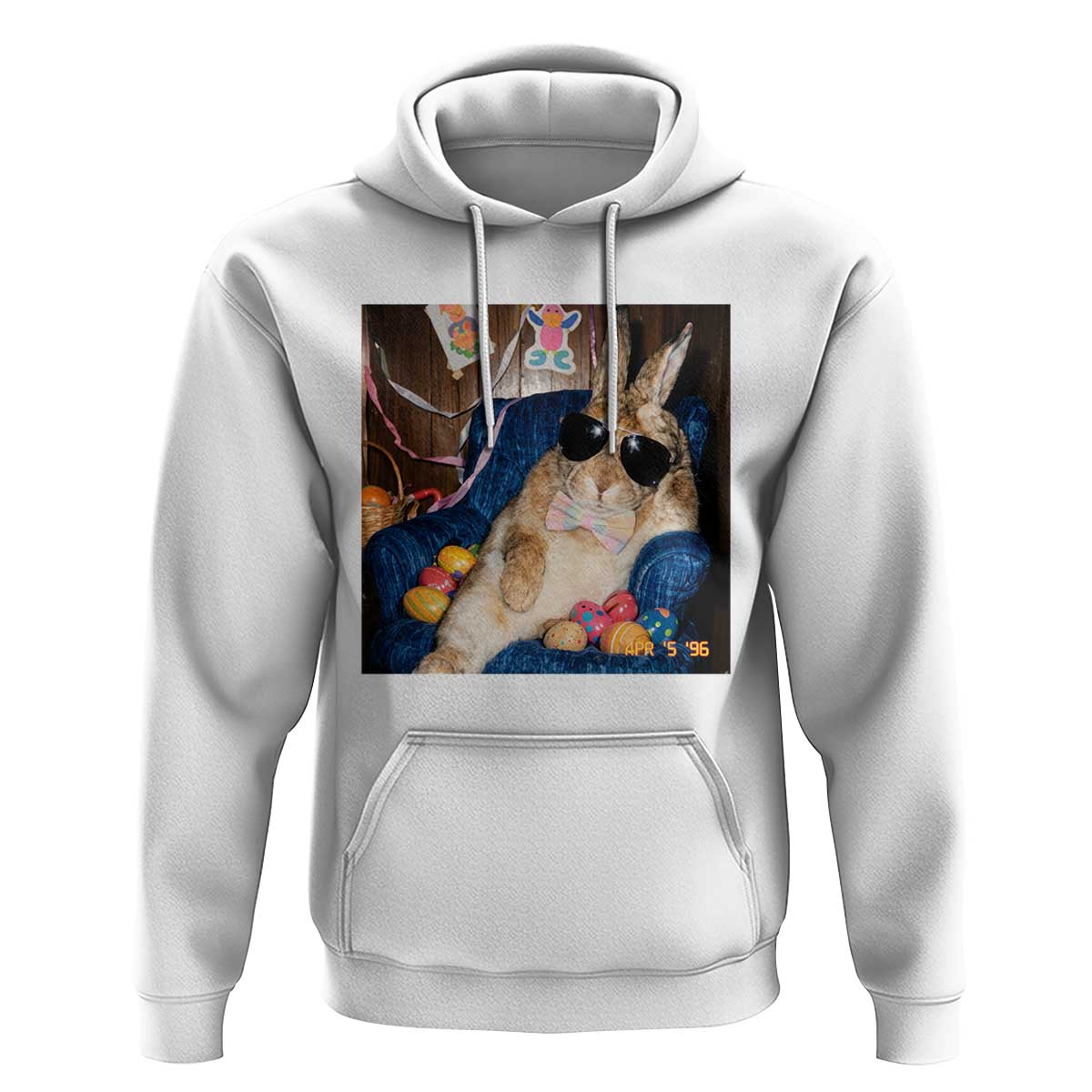 Funny Easter Bunny Sunglasses Graphic Hoodie