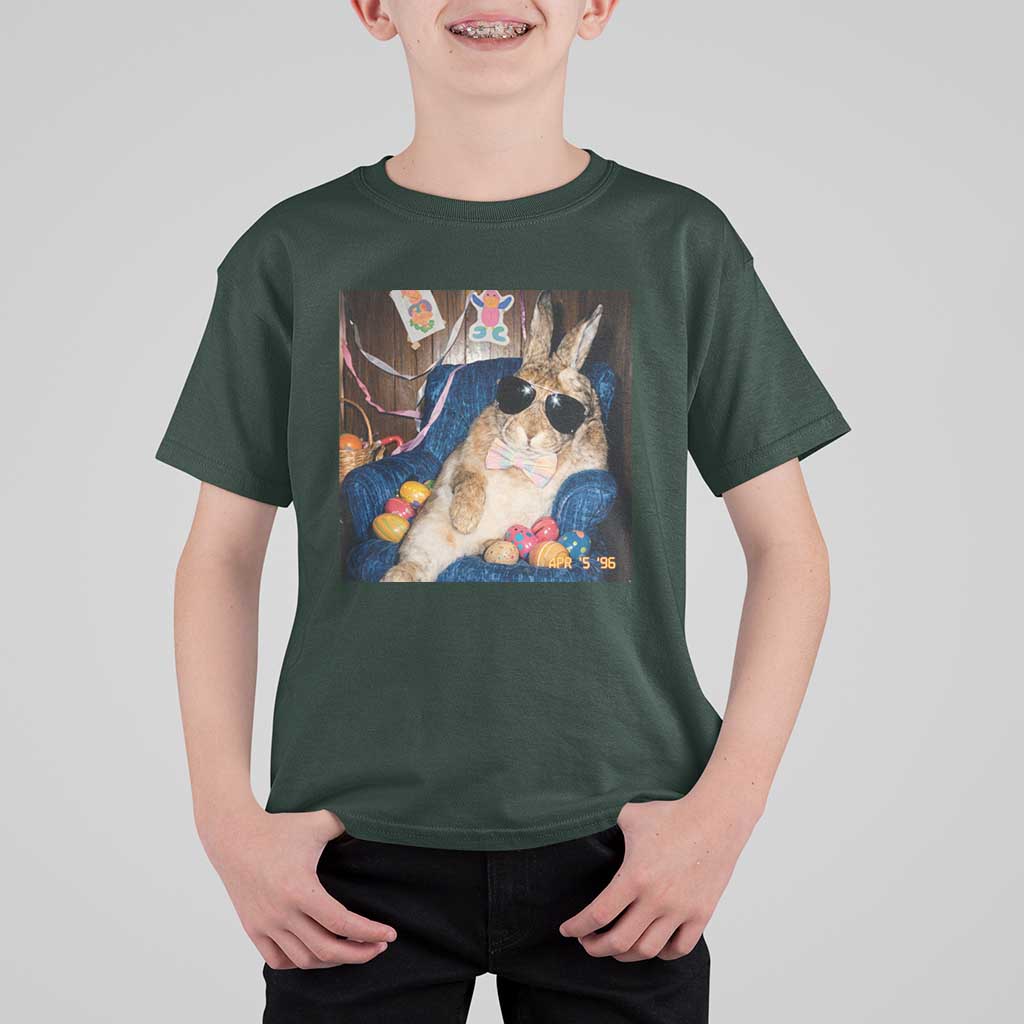 Funny Easter Bunny Sunglasses Graphic T Shirt For Kid