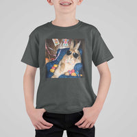 Funny Easter Bunny Sunglasses Graphic T Shirt For Kid