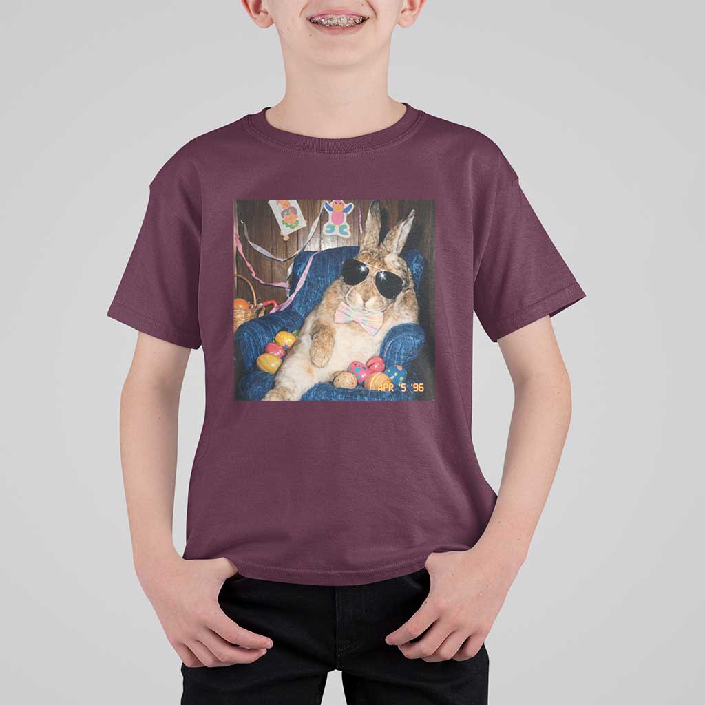 Funny Easter Bunny Sunglasses Graphic T Shirt For Kid